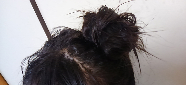貧乏パーマにチャレンジしてみました ~おだんごヘア編~